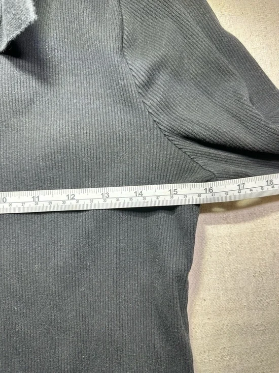 GAP Black Button-Front Long Sleeve Midi Dress Size Women’s Medium #cbk #chic - Picture 3 of 6